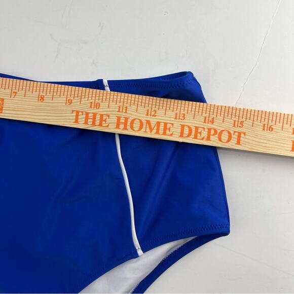 New to Posh C 🔆| Cupshe High Rise Bikini Bottoms in Blue NWT XL - Picture 3 of 6